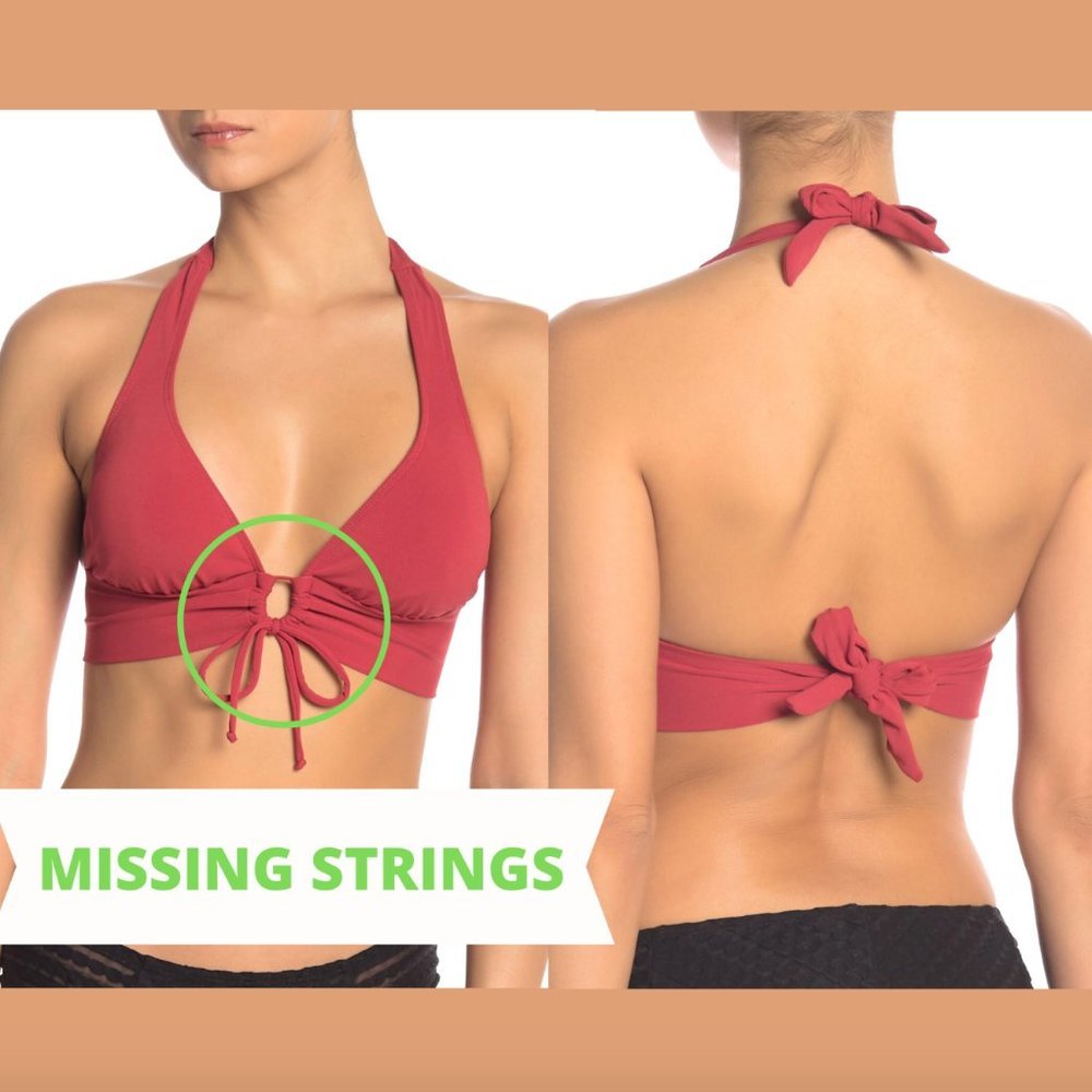 NWD Robin Piccone Ava Keyhole Halter Bikini‎ Top